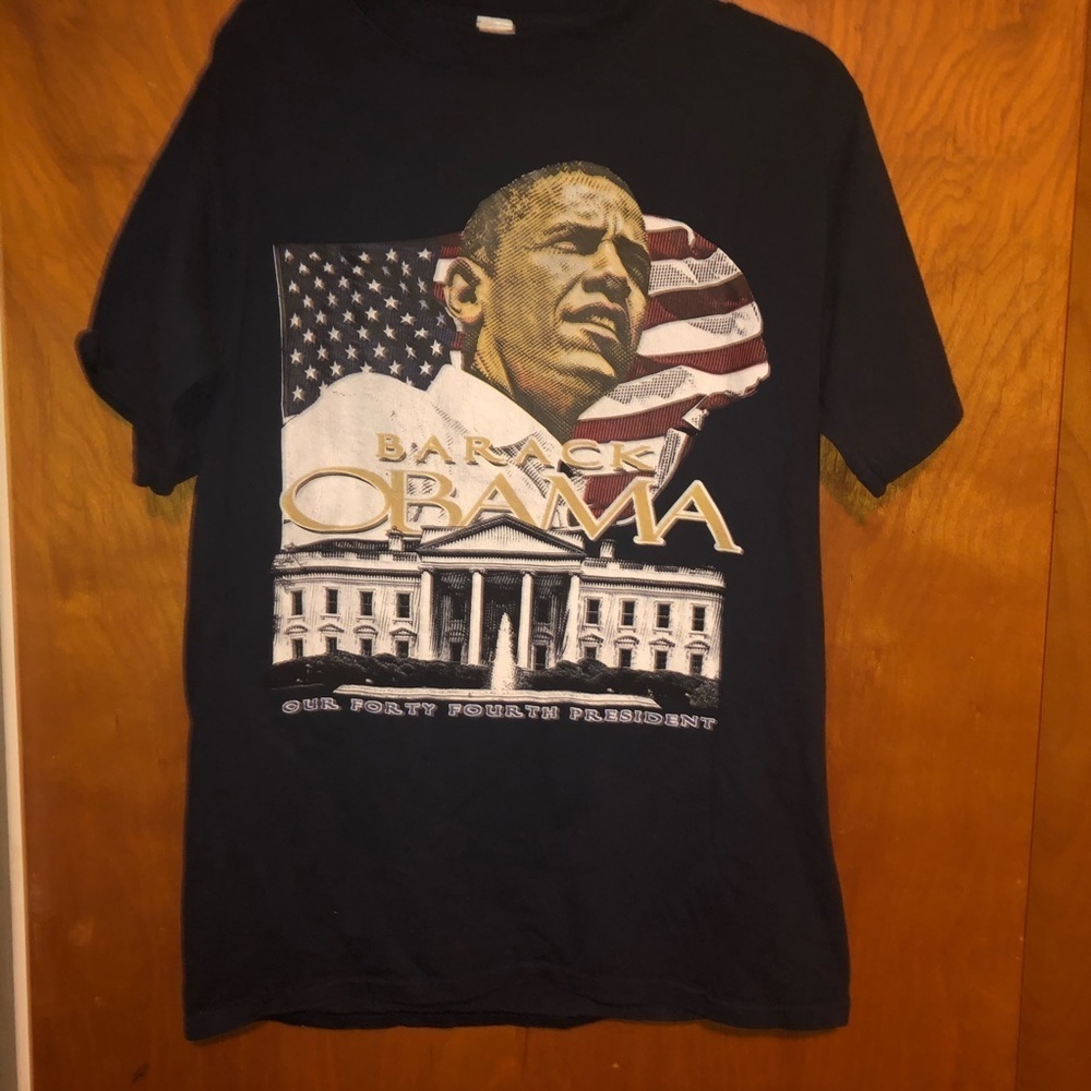 Navy Barack obama 44th president tshirt tee M